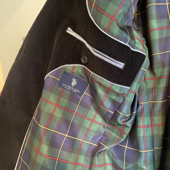 U.S. Polo Assn. Men’s Black Corduroy Sport Jacket – Size 42R - Picture 3 of 7